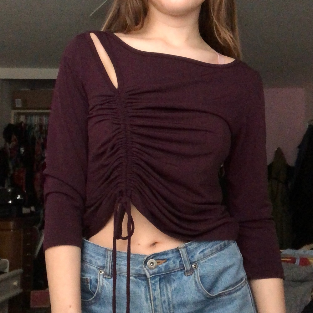 Cinched Cutout Vintage Top